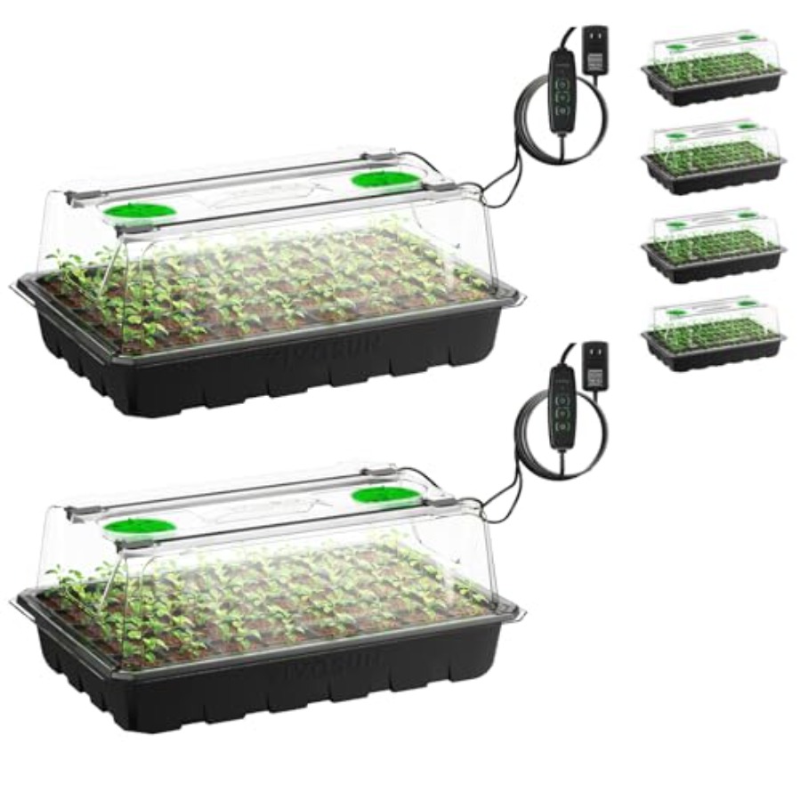 Seed Starter Trays - 실내 원예용 6팩 씨앗 재배 트레이,