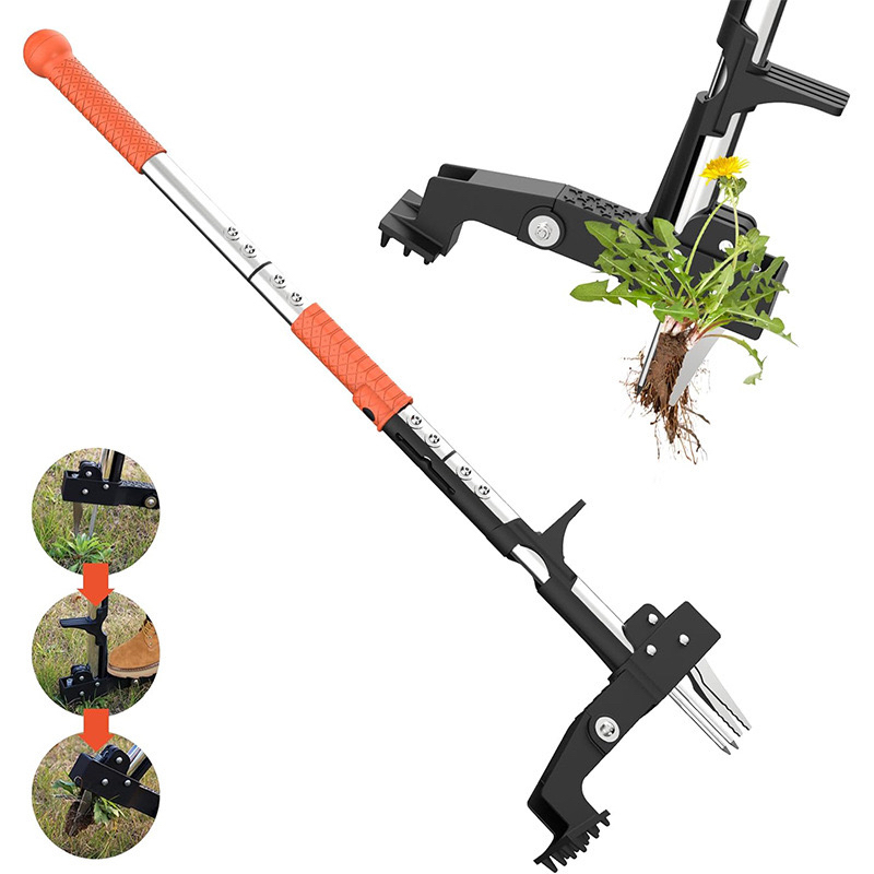 Gardening Tools To Remove Grass - 4개의 발톱과 발판이 있는 스탠드업 제초기,