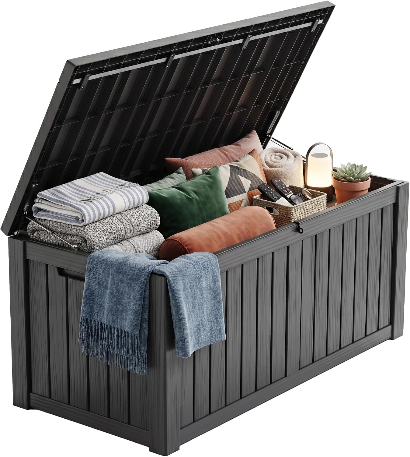 Gardening Tools Box - 200갤런 잠금식 레진 데크 박스, 방수