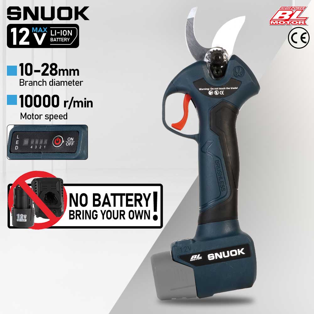 Gardening Tools Gifts - SNUOK 12V 브러시리스 전기 가지치기 가위