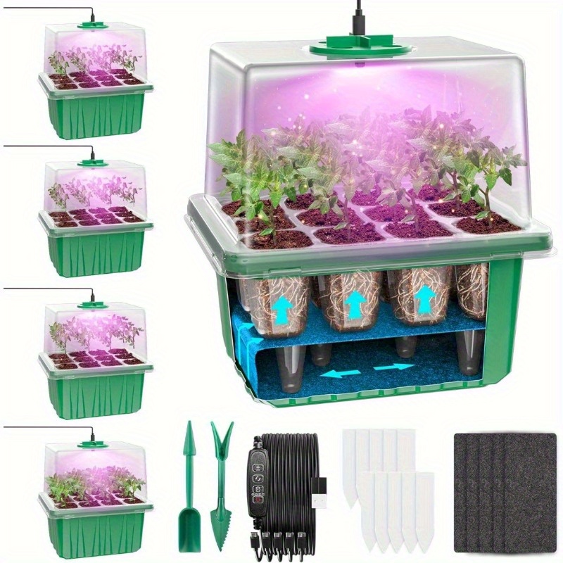 Seed Starter Trays - LED 성장 빛 정원 식물 즙이