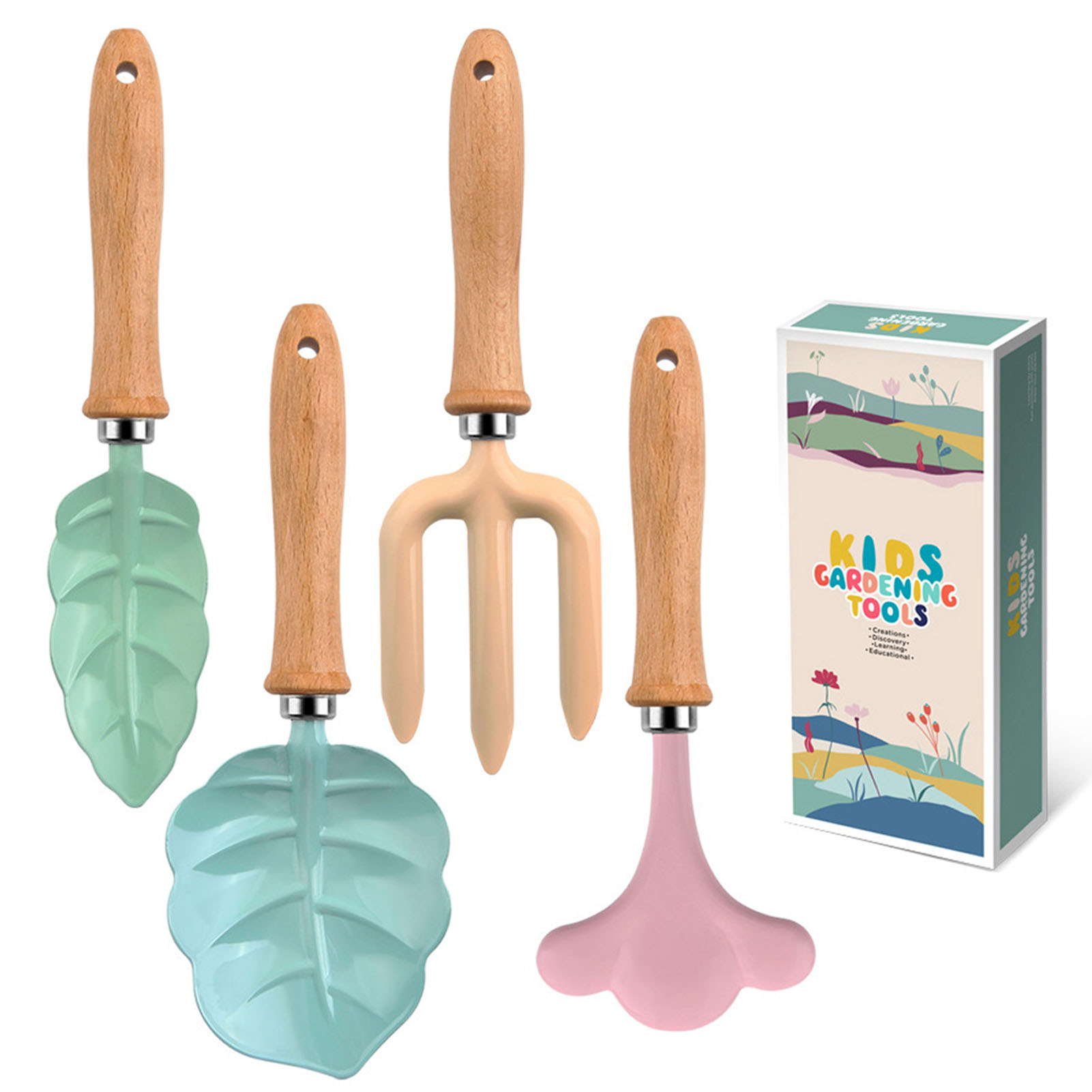 Gardening Tools Girls - 작은 정원사 도구 세트, 나무 손