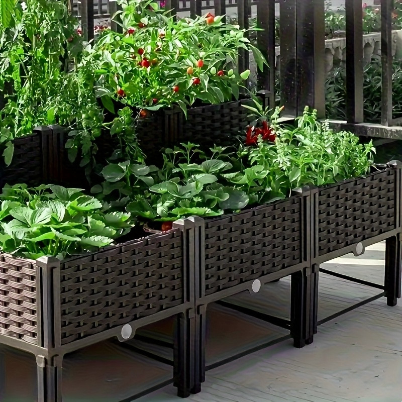 Self-Watering Planter - 정원용 높이 조절 화분, 자동 급수