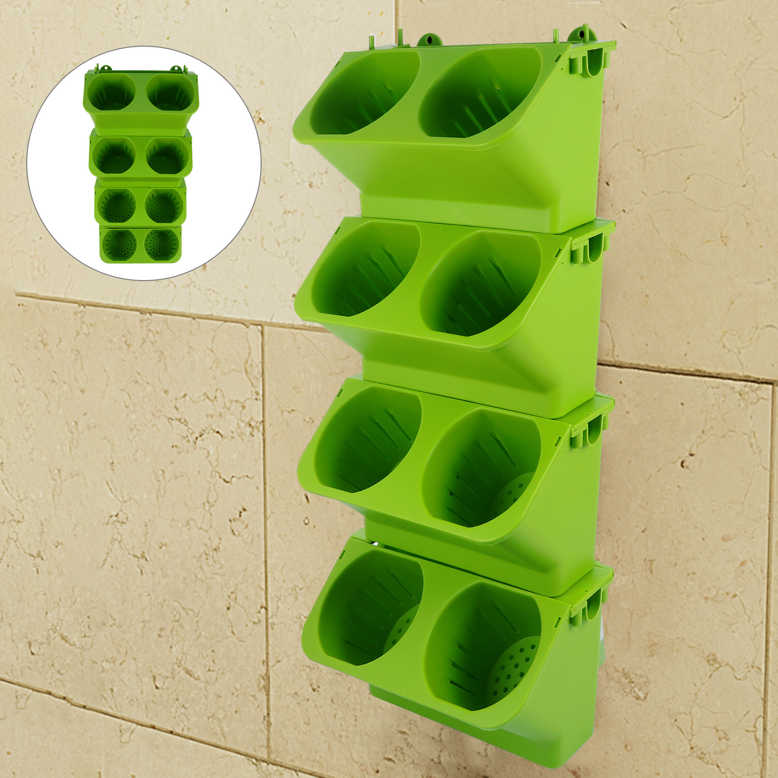 4개 세트 수직형 그린 월 플랜터 자동 급수 걸이형 화 - Self-Watering Planter 리뷰 및 가격