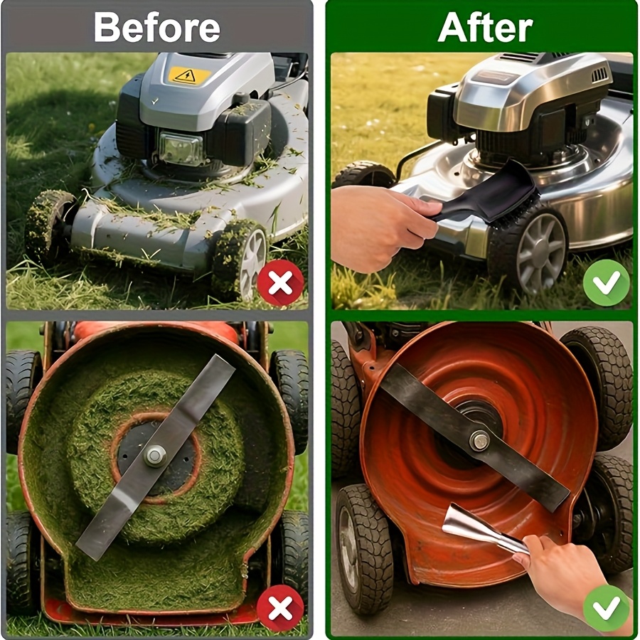 2팩 잔디 깎는 기계 데크 청소 스크레이퍼 브러쉬 세트 - Gardening Tools To Remove Grass 리뷰 및 가격