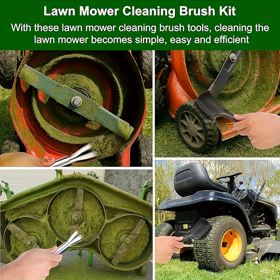 2팩 잔디 깎는 기계 데크 청소 스크레이퍼 브러쉬 세트 - Gardening Tools To Remove Grass 리뷰 및 가격