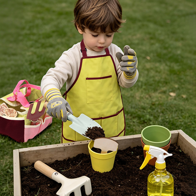 어린이 정원 도구 세트 놀이용 야외 삽 갈퀴 삽 물뿌리 - Gardening Tools For Kids 리뷰 및 가격