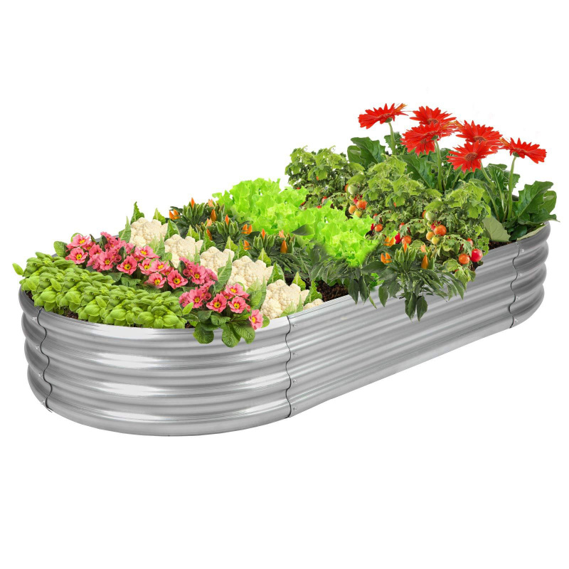 다양한 크기의 타원형 아연 도금 강판 야외 정원용 대형 - Gardening Tools Box 리뷰 및 가격