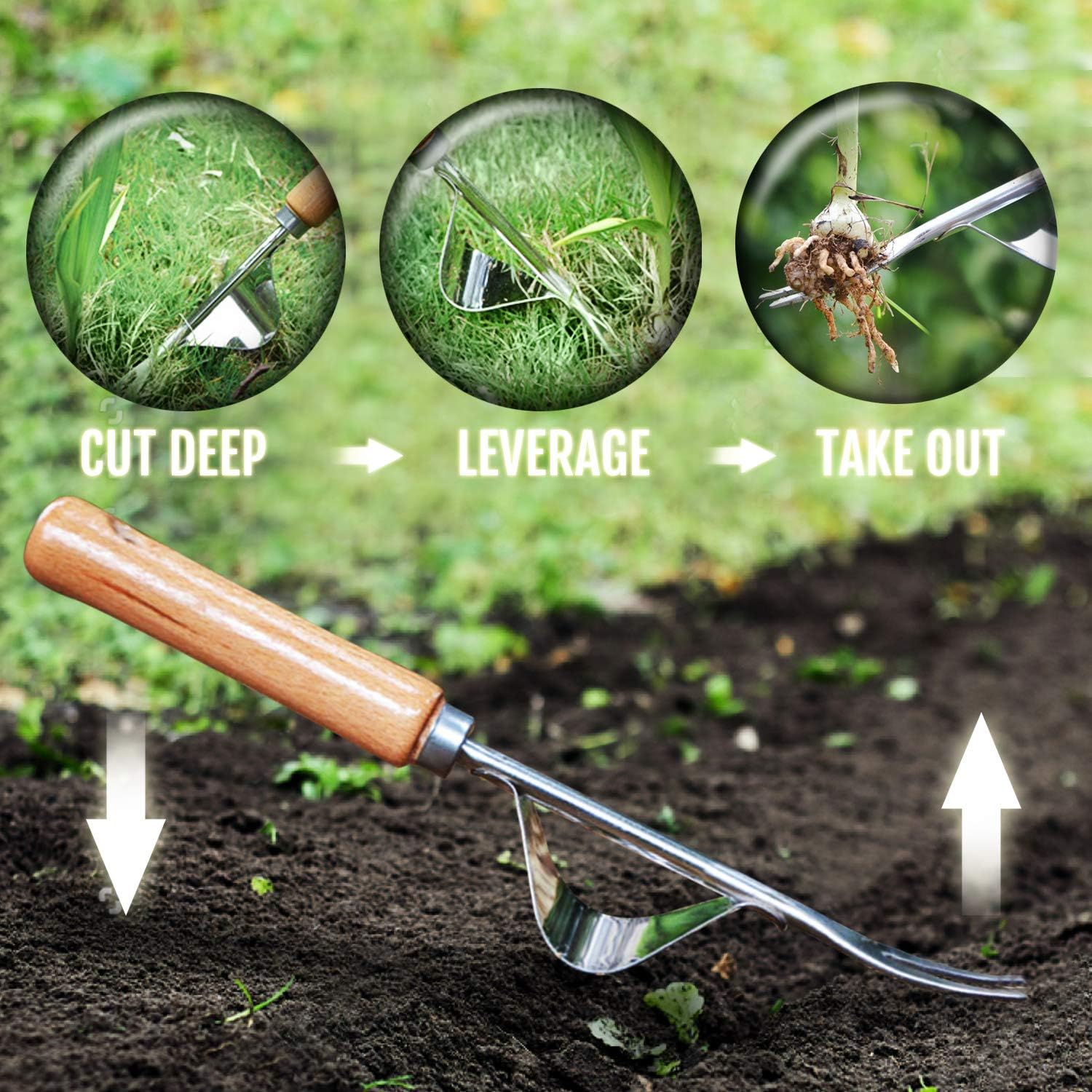 1/2PCS 수동 잡초 제거기 V자형 포크 긴 손잡이  - Gardening Tools To Remove Grass 리뷰 및 가격