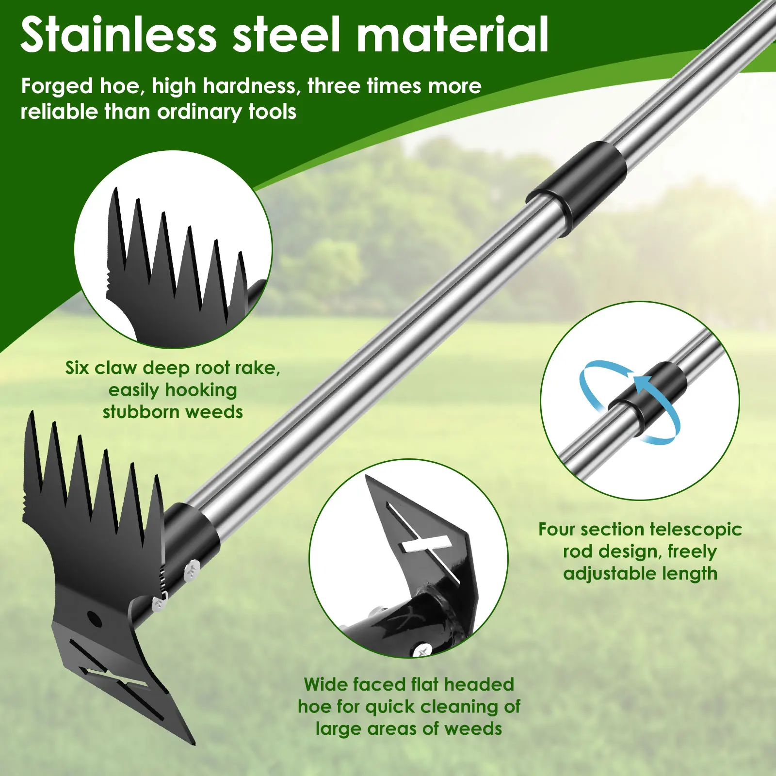 정원 초가지붕 갈퀴 스테인리스 정원 잡초 제거 도구 죽 - Gardening Tools To Remove Grass 리뷰 및 가격