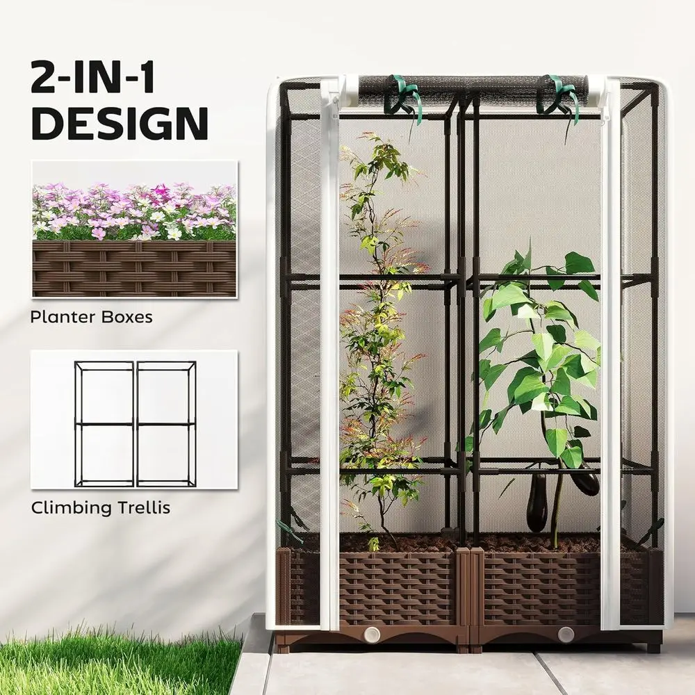 트렐리스가 있는 높은 화단, 46.5 토마토 지지대,  - Self-Watering Planter 리뷰 및 가격