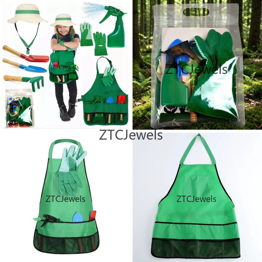 어린이 정원 앞치마 도구 세트 장갑 포함 소녀들을 위한 - Gardening Tools Girls 리뷰 및 가격