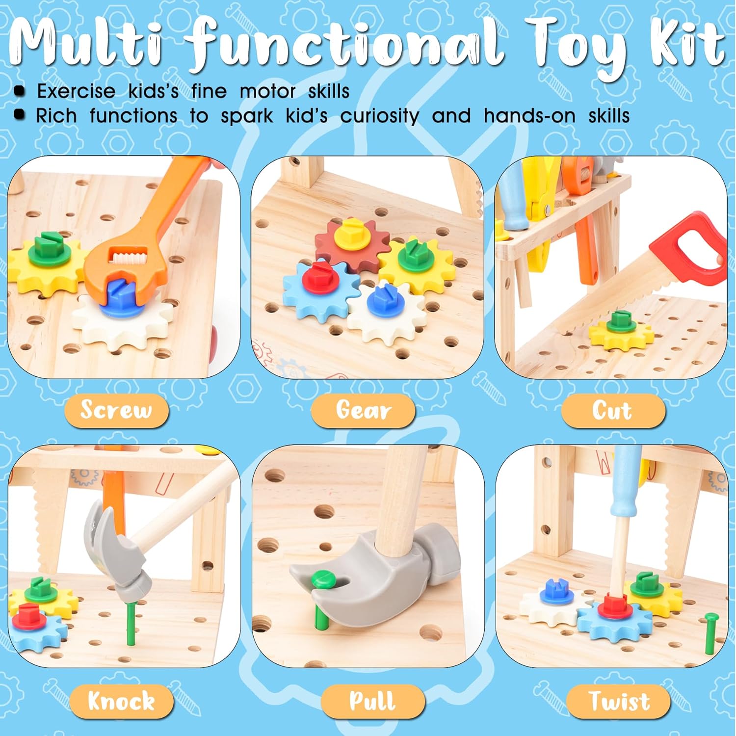 어린이용 나무 공구 벤치, 몬테소리 교육용 역할 놀이  - Gardening Tools Toddler 리뷰 및 가격