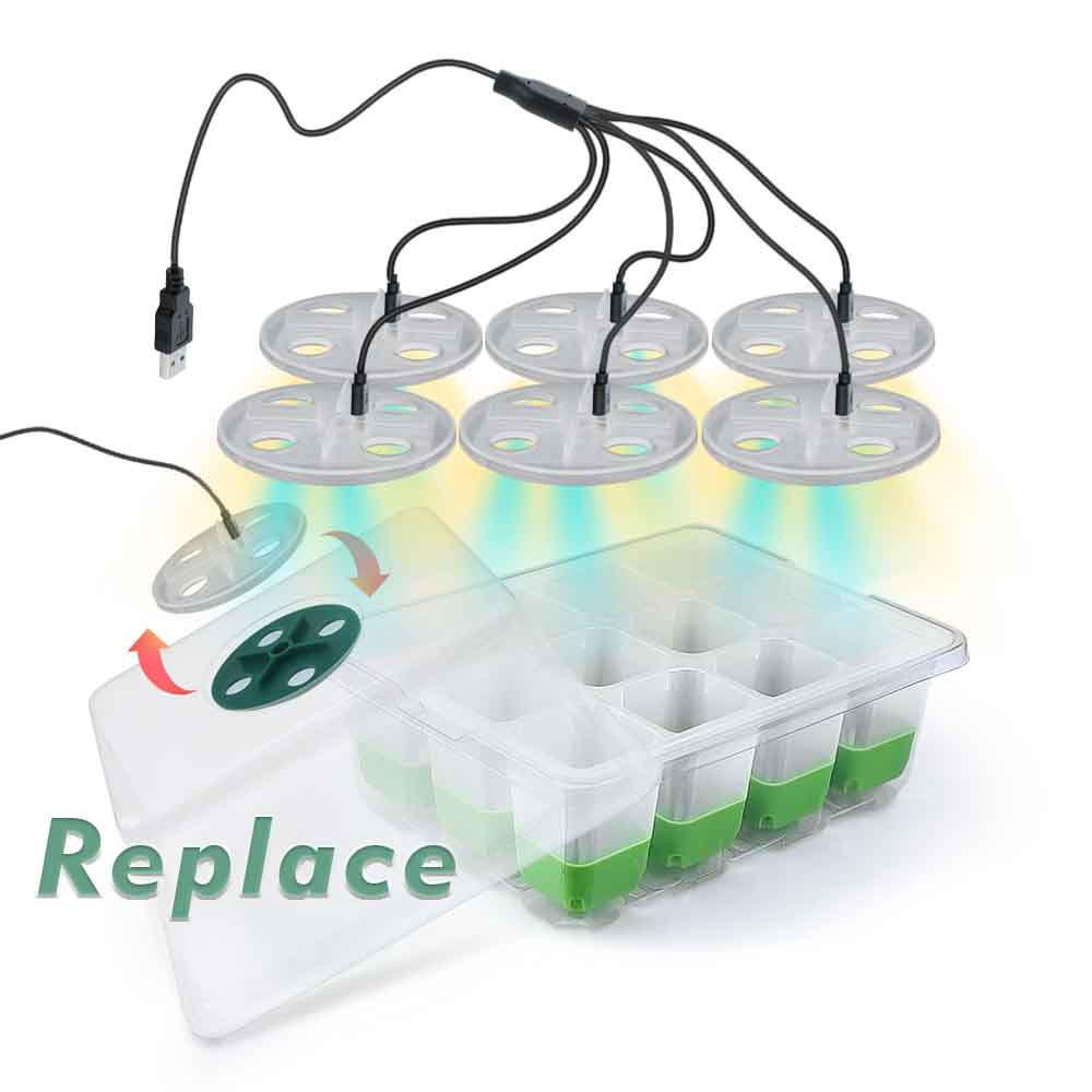 LED 성장 조명 모종 스타터 트레이 키트, 투명 커버 - Gardening Tools Box 리뷰 및 가격