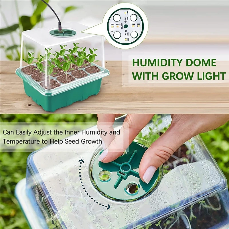 12셀 LED 식물 생장등 씨앗 발아 트레이 키트, 4 - Seed Starter Trays 리뷰 및 가격