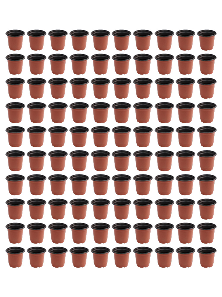 100pcs 2색 꽃 냄비 플라스틱 빨간색과 검은색 냄 - Seed Starter Trays 리뷰 및 가격