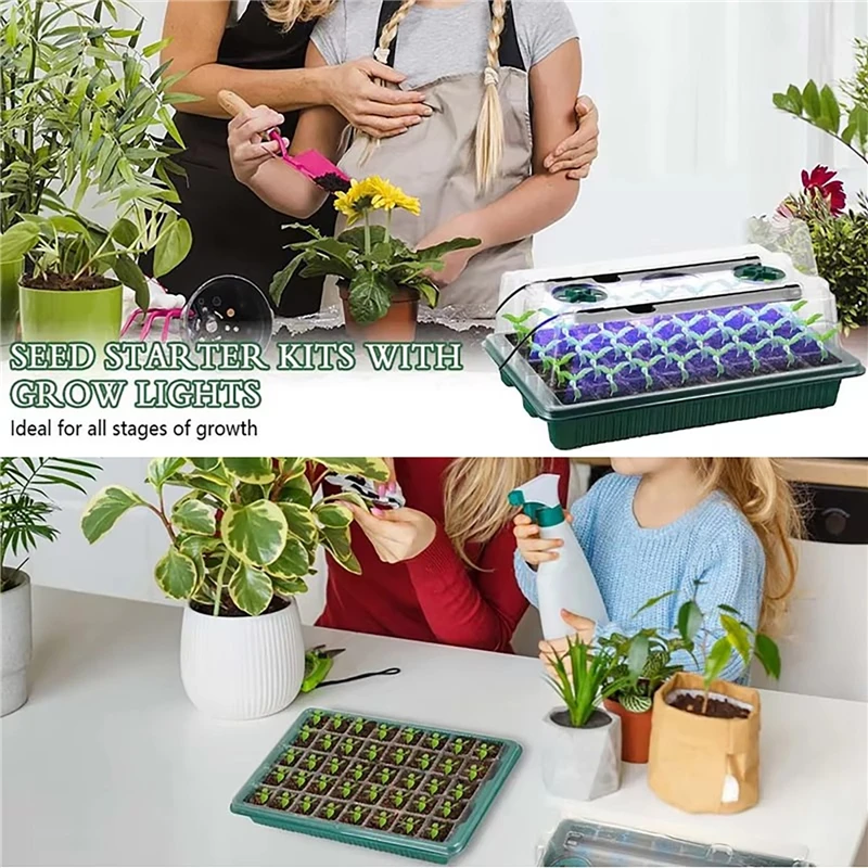 씨앗 발아 트레이 키트 (2개의 긴 스트립형 조명등,  - Seed Starter Trays 리뷰 및 가격