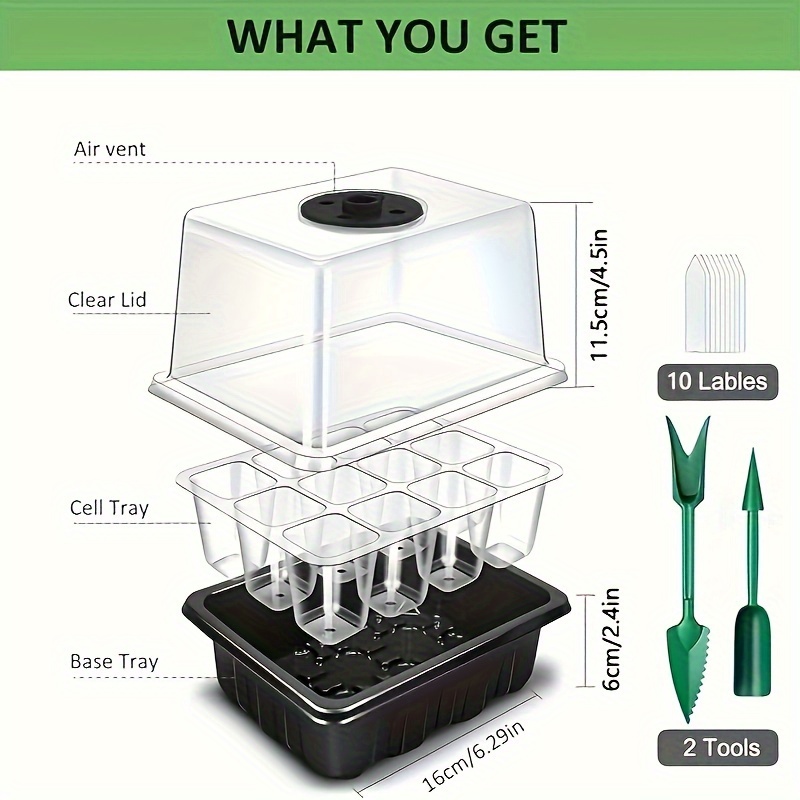 1/2/3팩 12/24/36구 셀트레이, 8개 LED  - Seed Starter Trays 리뷰 및 가격
