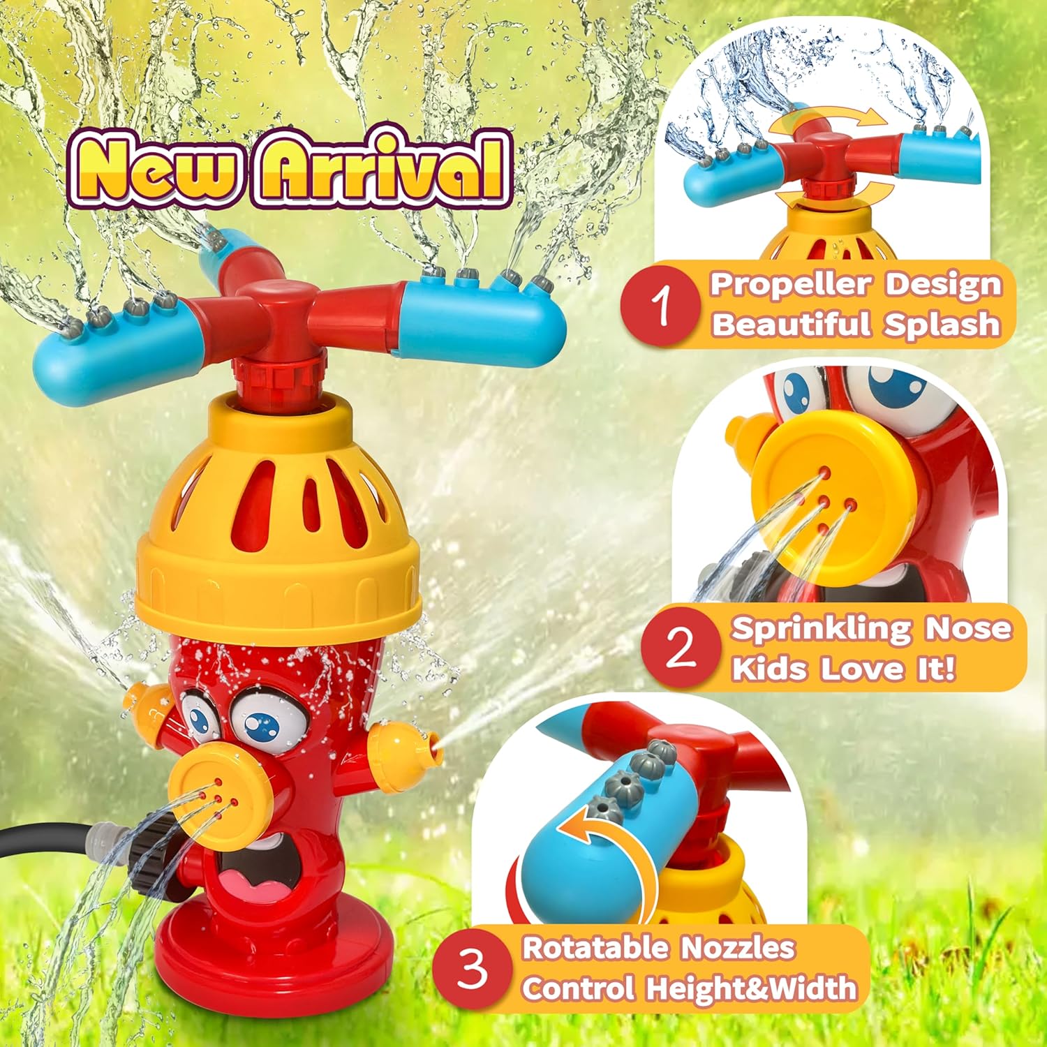 하이드런트 스프링클 물 분사 장난감 뒷마당 정원 야외  - Gardening Tools For Kids 리뷰 및 가격