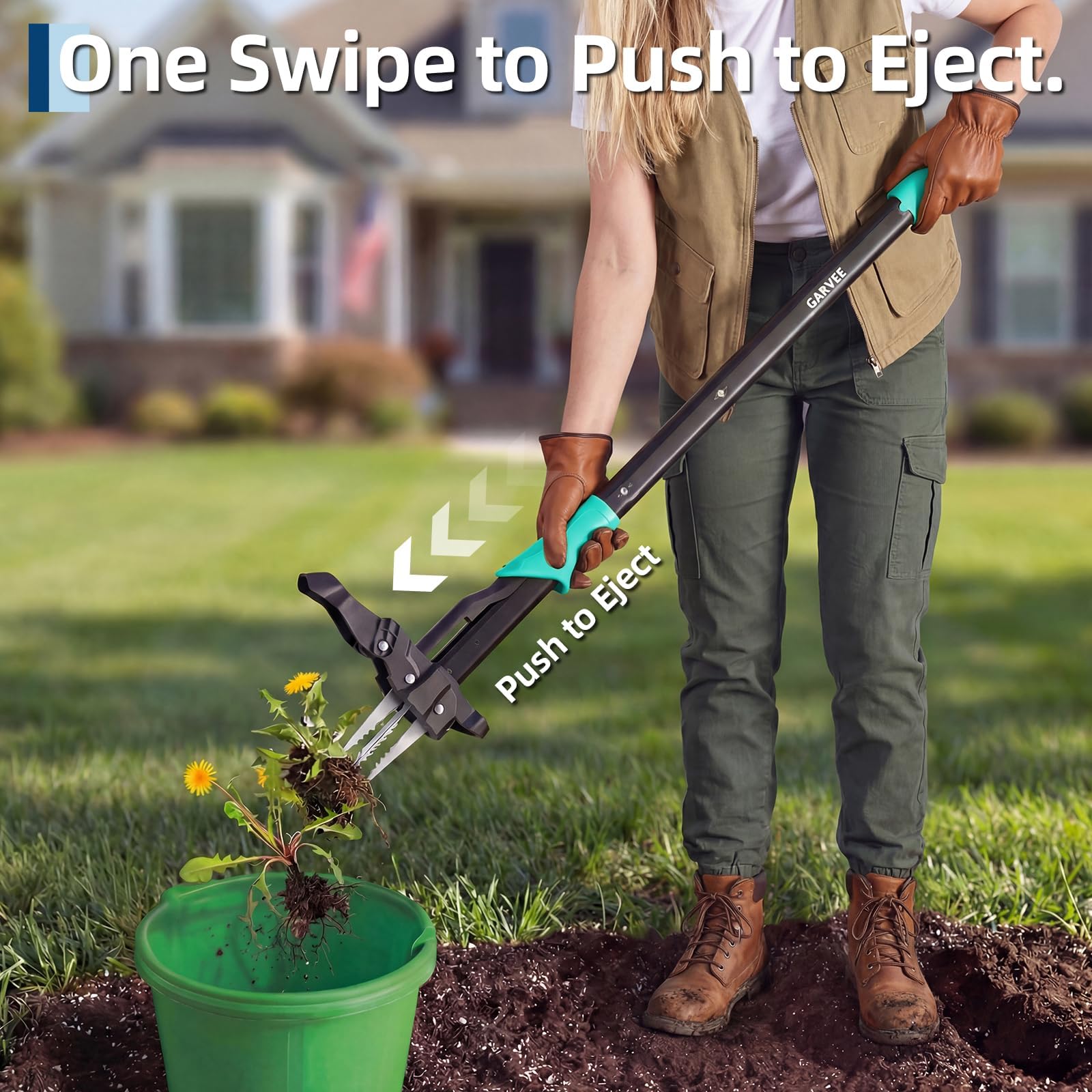 긴 손잡이가 있는 스탠드형 잡초 제거기, 굽히지 않고  - Gardening Tools Gifts 리뷰 및 가격