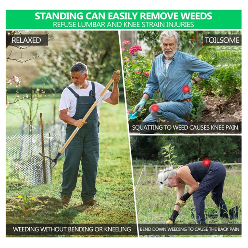긴 손잡이가 있는 잡초 풀러 도구, 대나무 그립 및 4 - Gardening Tools Long Handle 리뷰 및 가격
