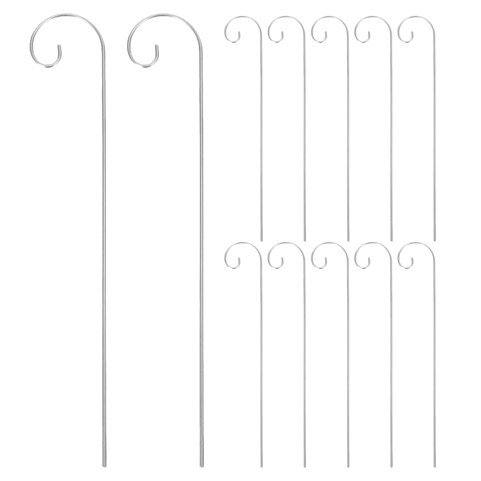 12개 금속 야외용 셰퍼드 훅 3x300mm 실버 식물 - Garden Label Marker 리뷰 및 가격
