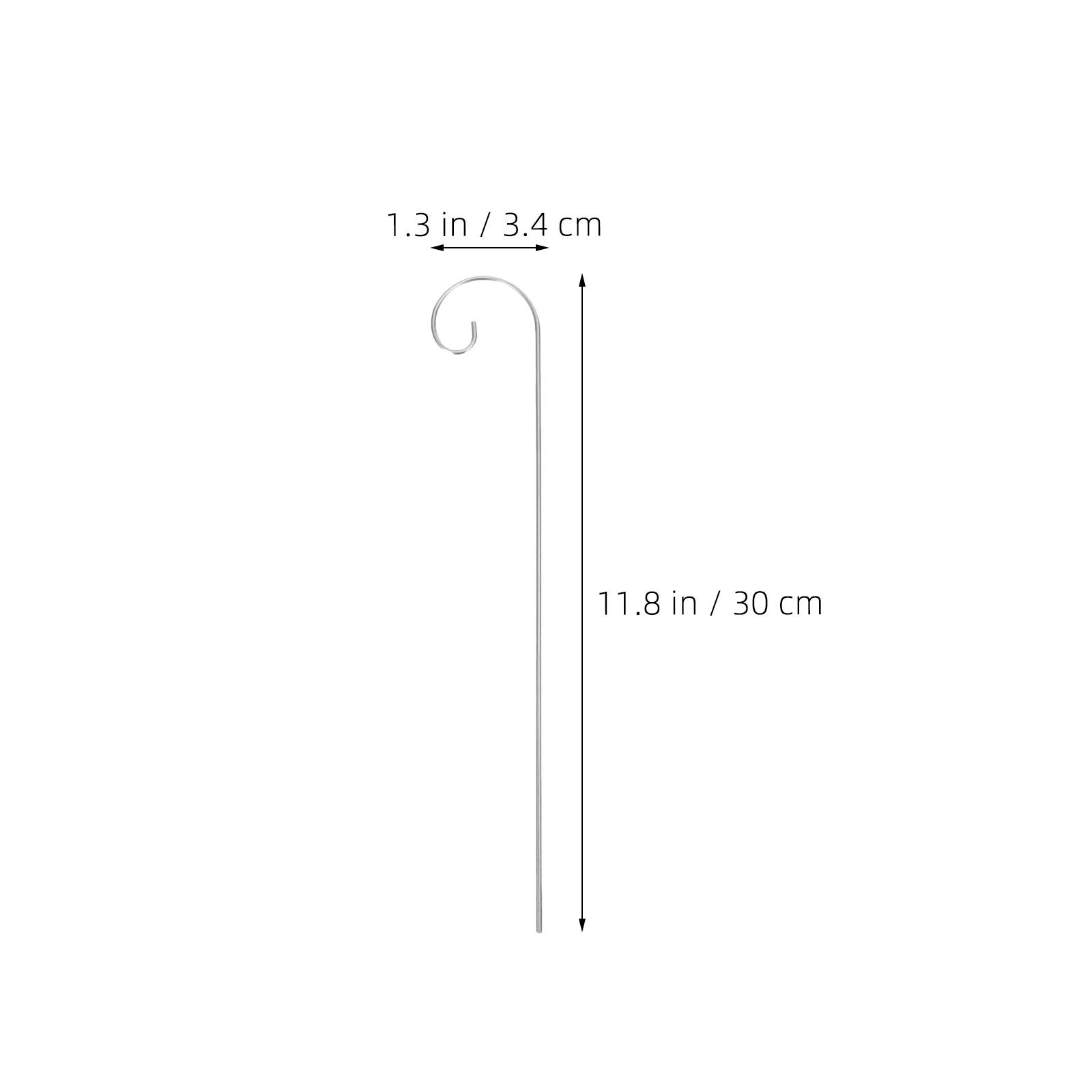 12개 금속 야외용 셰퍼드 훅 3x300mm 실버 식물 - Garden Label Marker 리뷰 및 가격