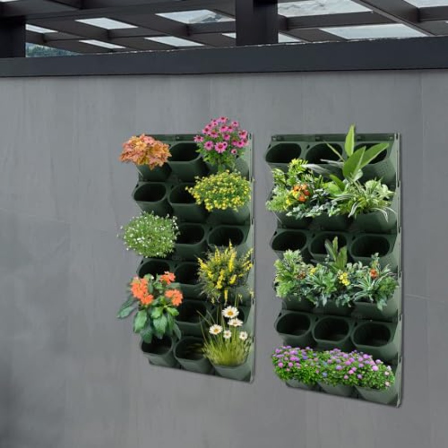 36슬롯 자가 급수 벽걸이형 화분(실내/실외용), 밀리 - Self-Watering Planter 리뷰 및 가격