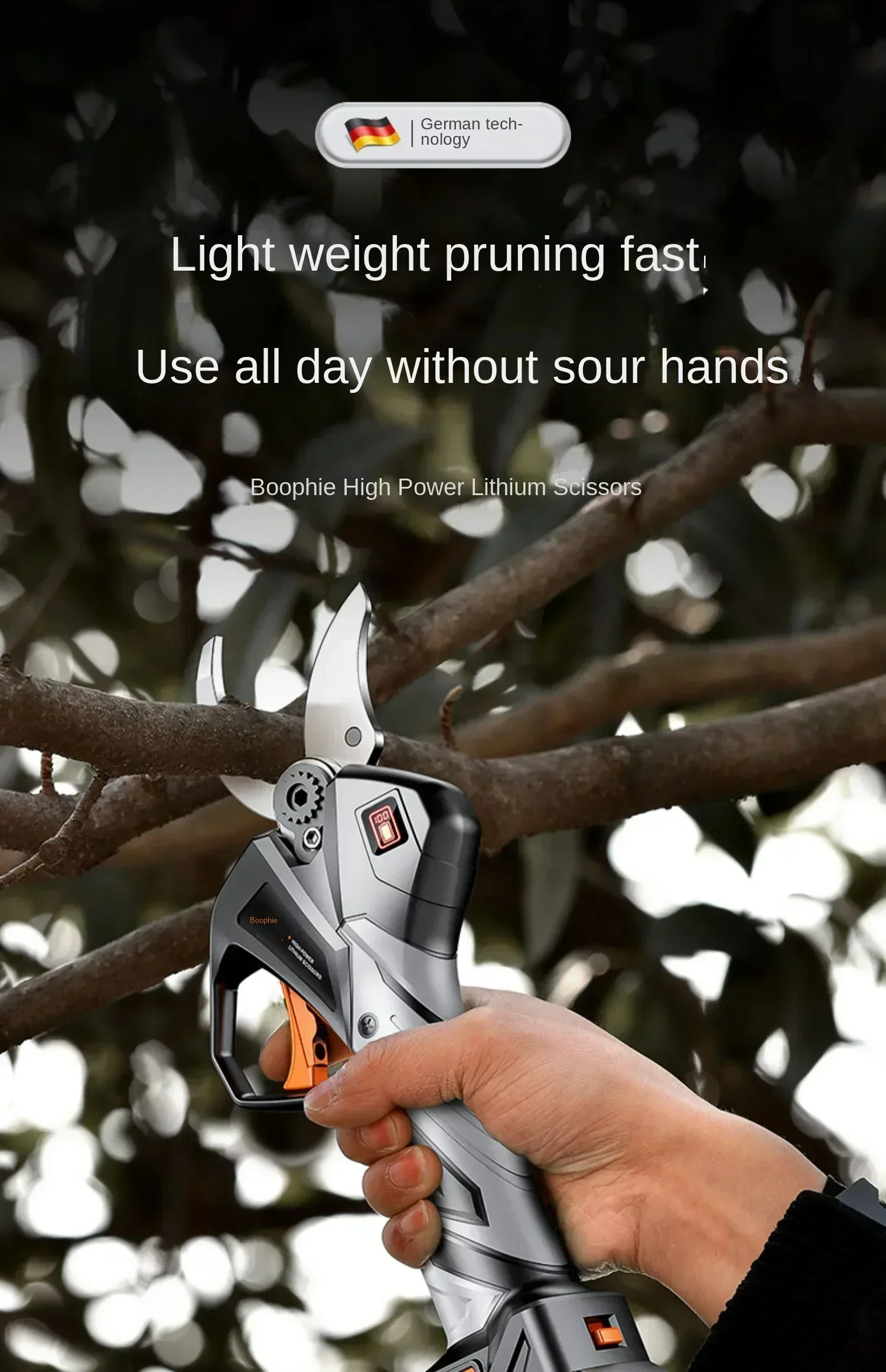 과일 나무용 수입 리튬 배터리 전동 전지가위, 충전식  - Gardening Tools German 리뷰 및 가격