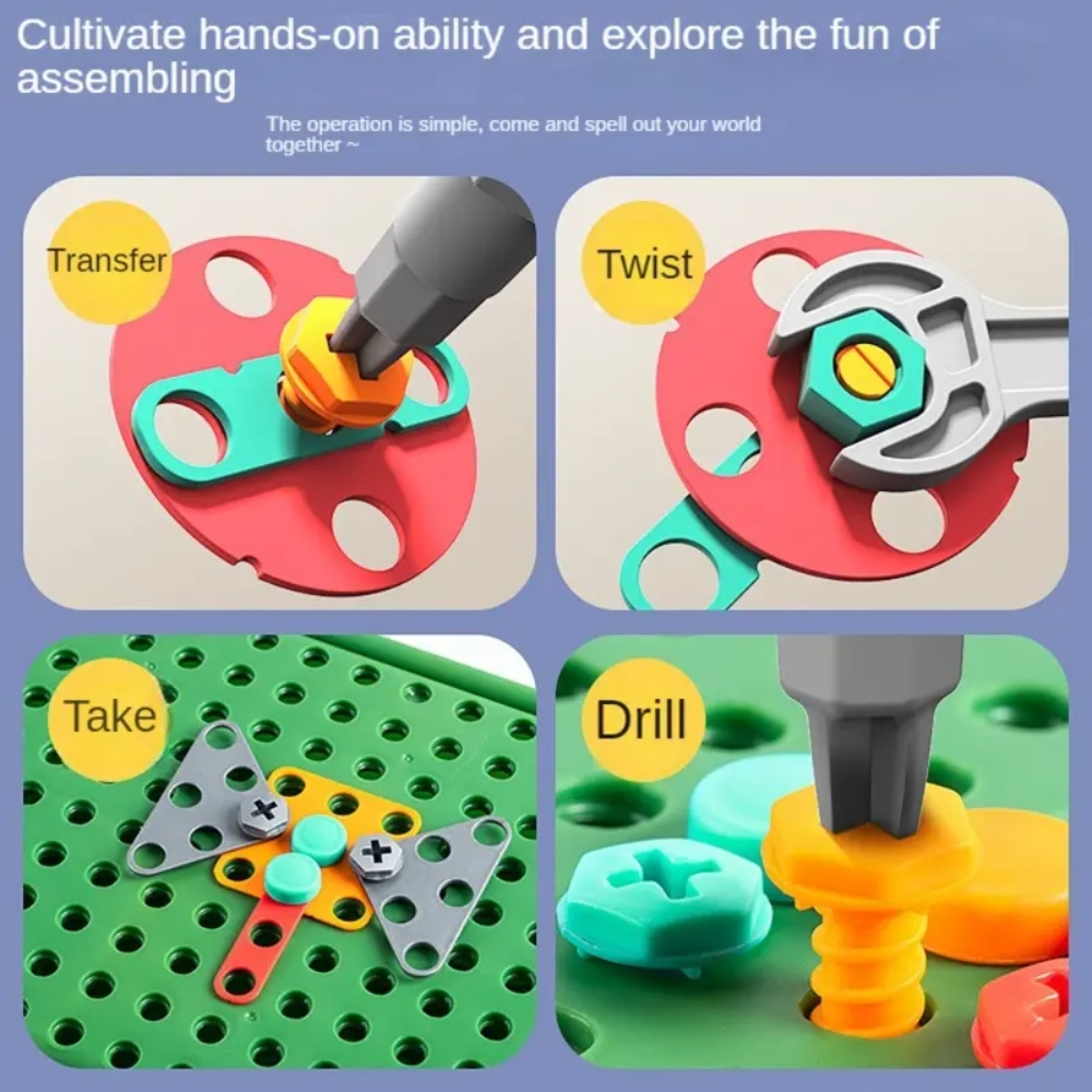 450피스 어린이 STEM 드릴 세트 창의 모자이크 퍼 - Gardening Tools For Kids 리뷰 및 가격