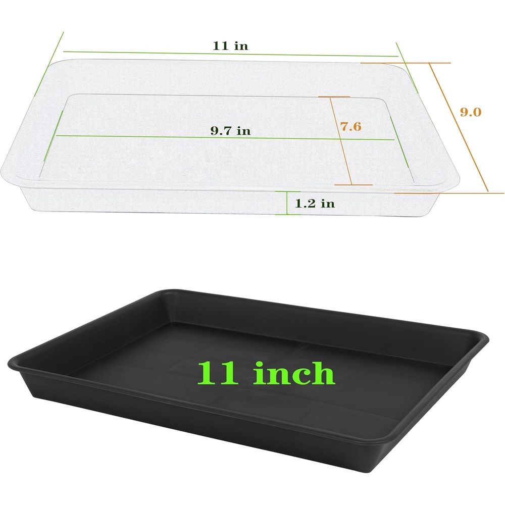 대형 플라스틱 식물 배수 접시 4개 세트, 묘목 트레이 - Seed Starter Trays 리뷰 및 가격