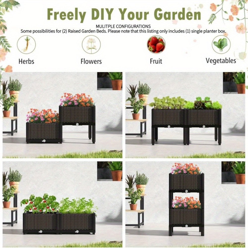 정원용 높이 조절 화분, 자동 급수 장치와 배수구가 있 - Self-Watering Planter 리뷰 및 가격