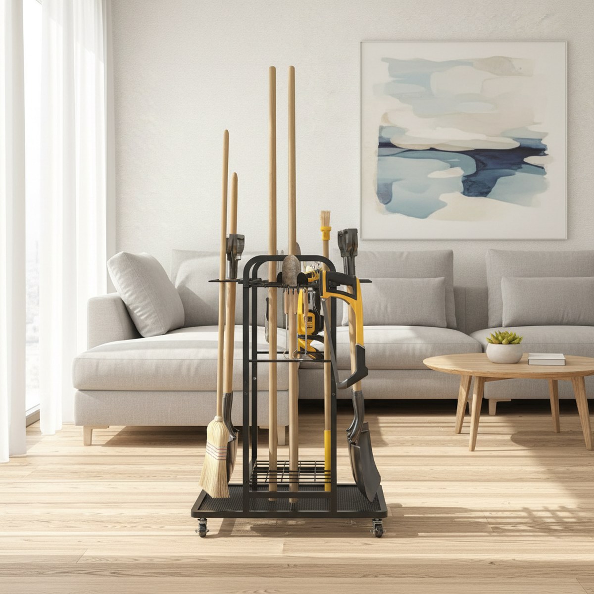중량용 정원 도구 카트 3단 선반 바퀴 포함 차고 및  - Gardening Tools Storage 리뷰 및 가격